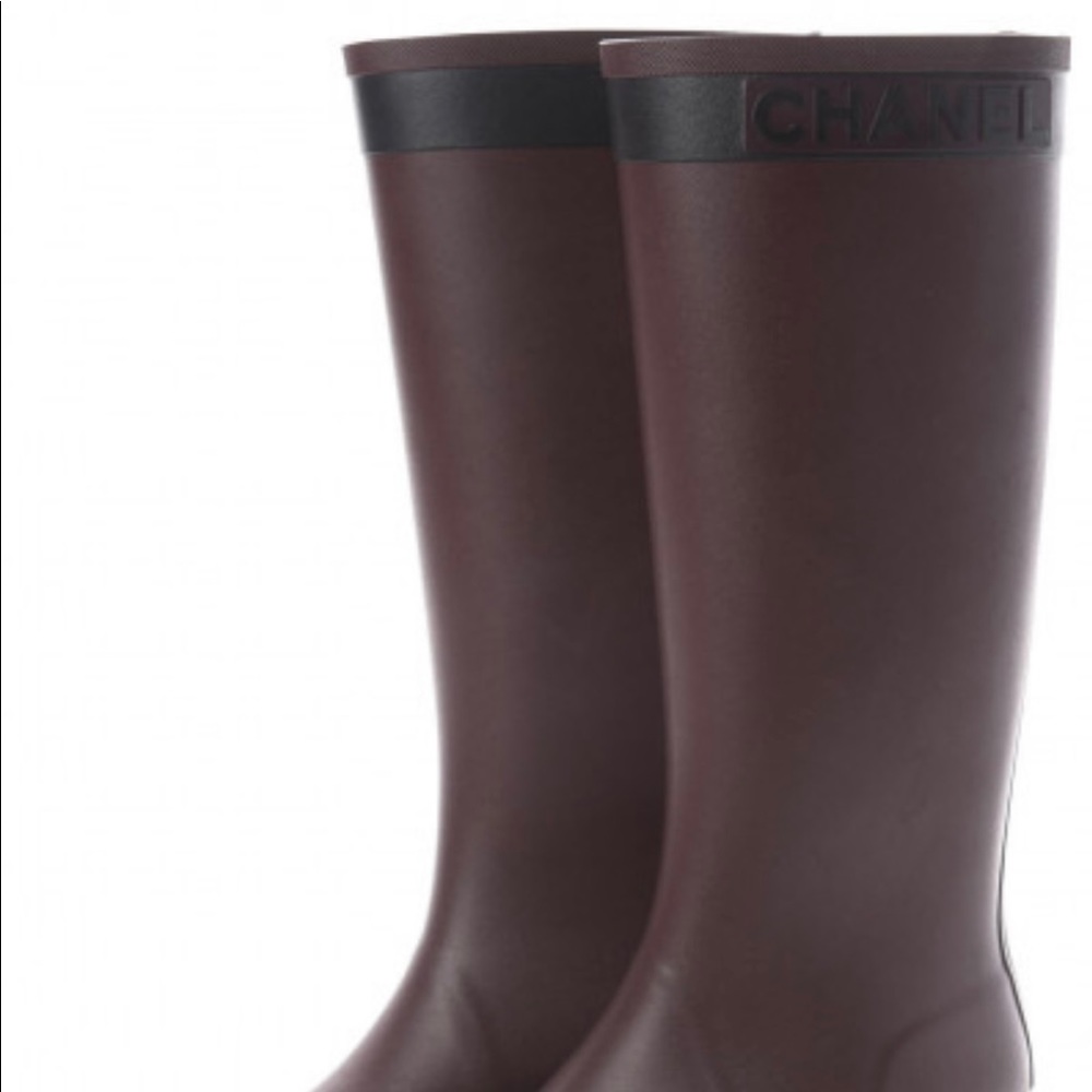 COPY - Chanel Maroon Riding Boot size 41